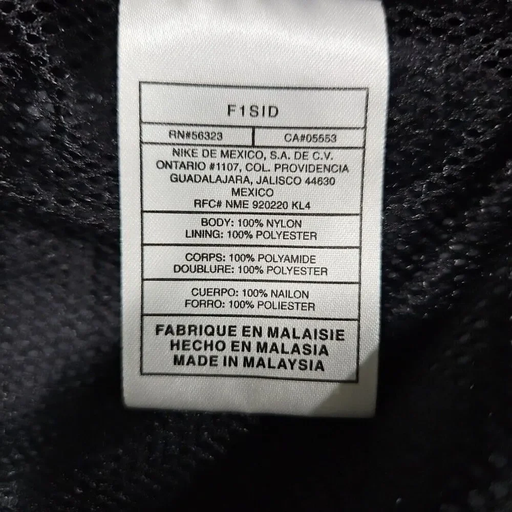 Nike Nylon‎ Jacket Men XL Black Gray Vintage Full Zip Oversized Windbreaker Y2K